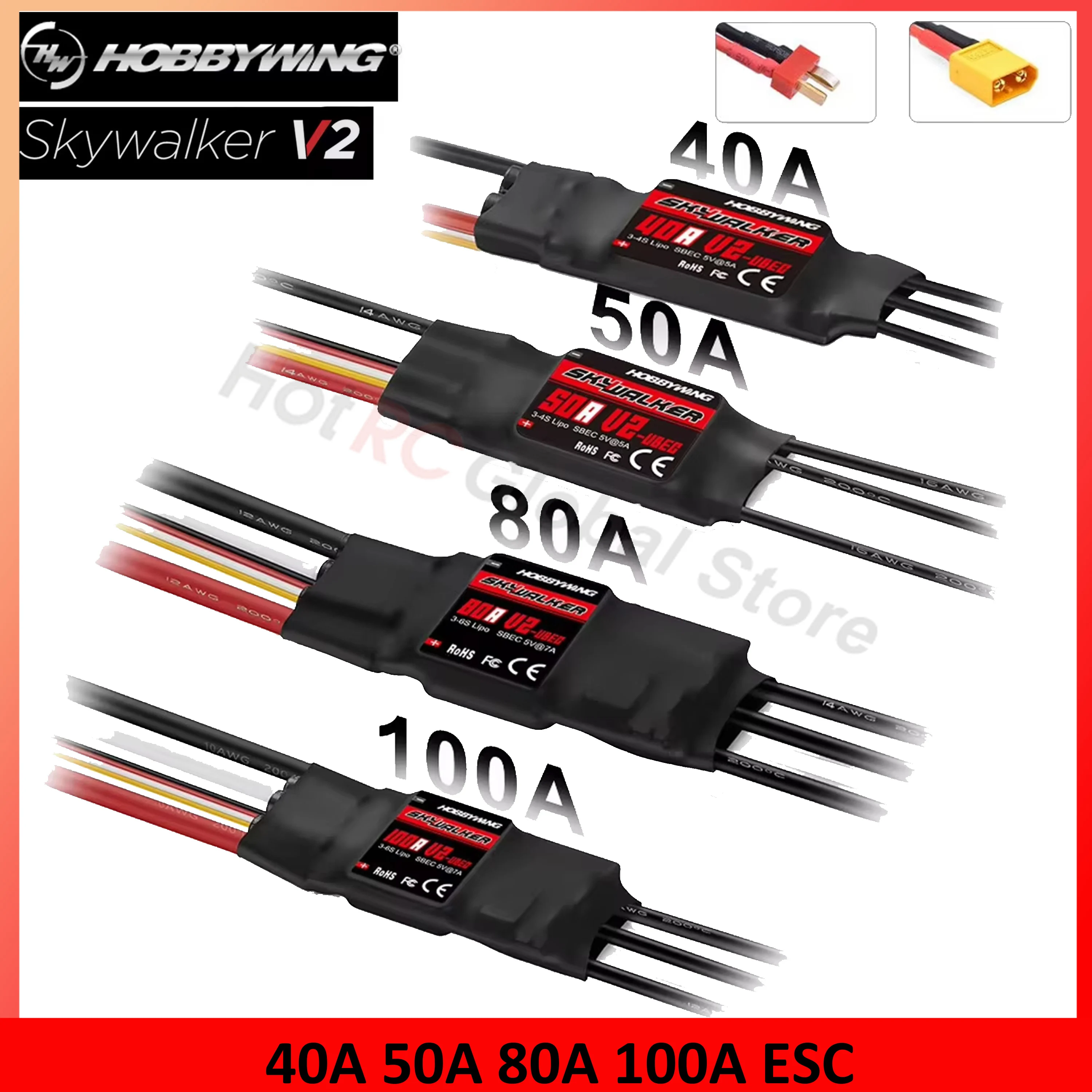 Rc Hobby Grade - Hobbywing Skywalker V2 Series 40a 50a