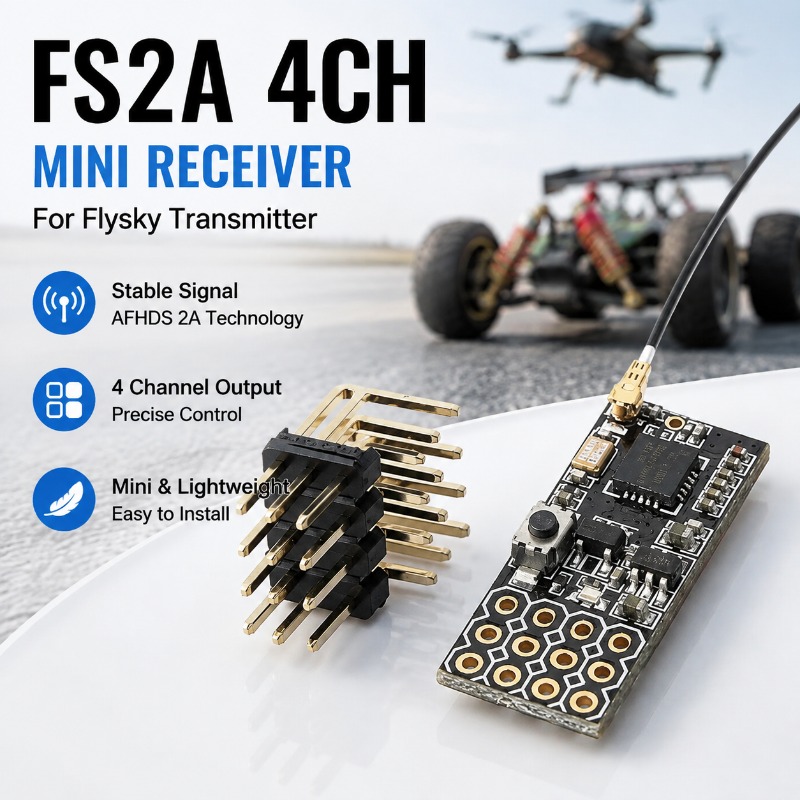 Rc Hobby Model - FS FS2A-4CH 4-kanaals PWM-ontvanger 4CH radio